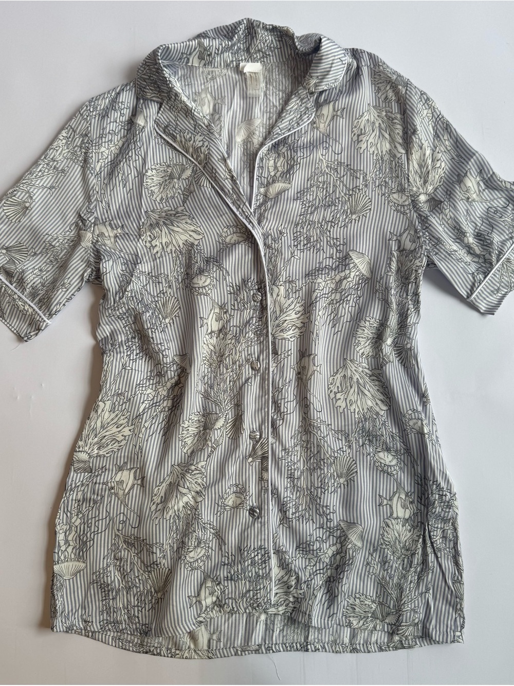 Intimissimi Nightwear Women’s S Sea Life Print Pajama Shirt Striped